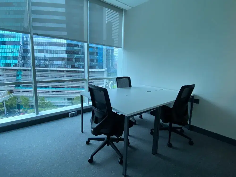 Sewa Kantor Unit Furnished 6 Pax di JB Tower Kebon Sirih Dekat MRT