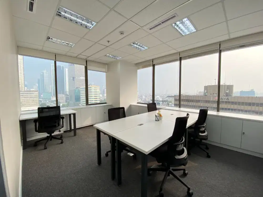 Sewa Kantor Fully Furnished 6 Pax di Menara Cakrawala Thamrin Dekat MRT