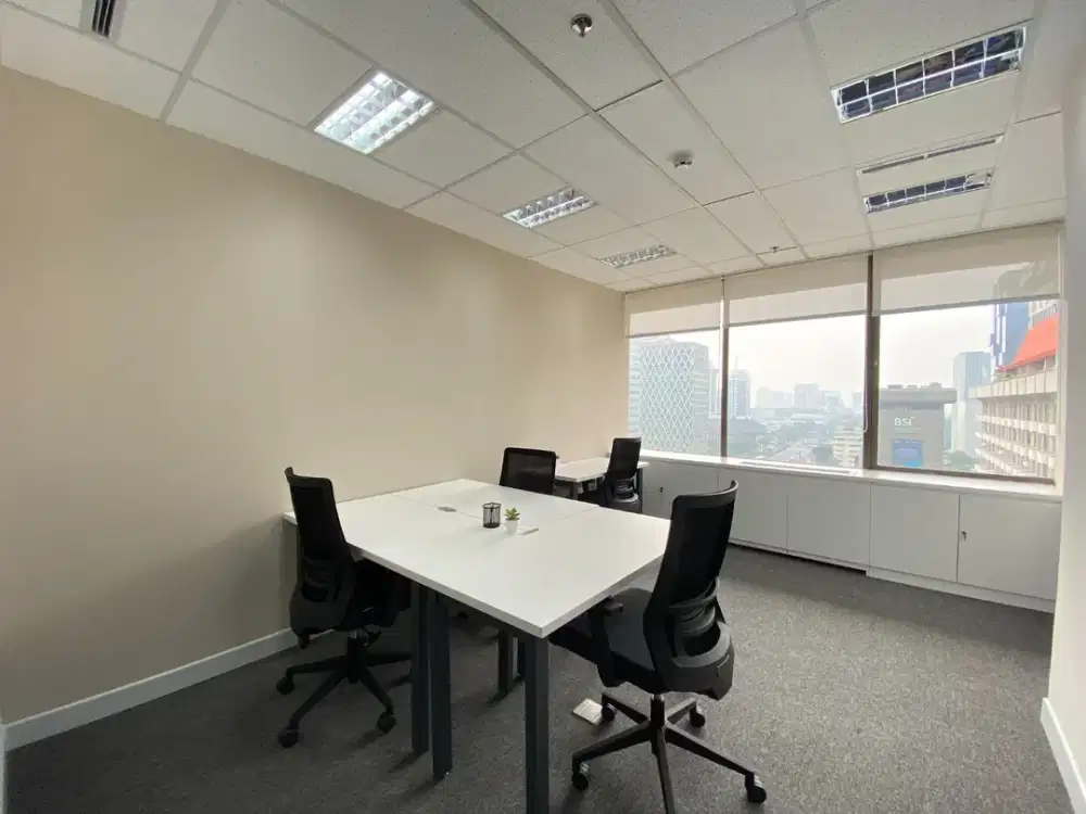 Disewakan Kantor Fully Furnished 2 Pax di Menara Caraka Mega Kuningan