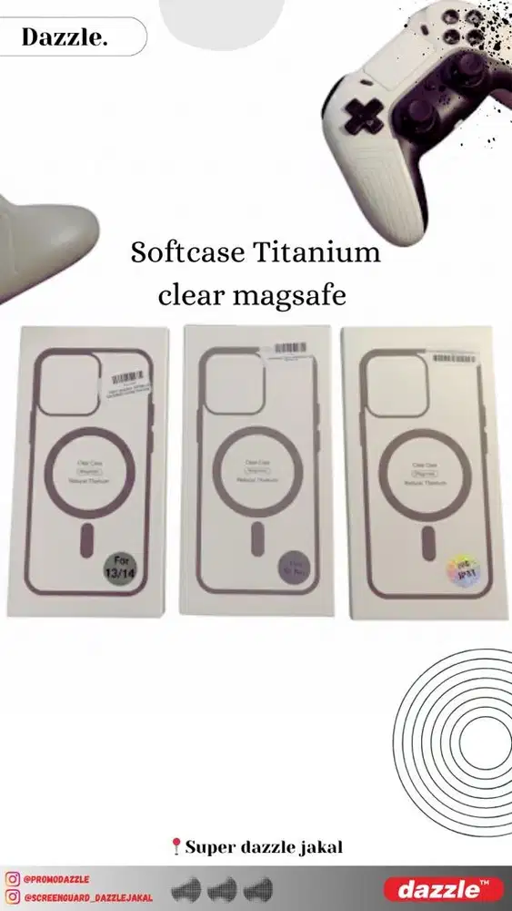 Softcase hybird Titanium clear magsafe