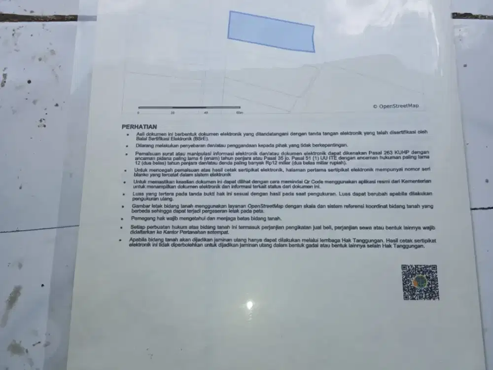 Jual tanah pinggir jalan utama