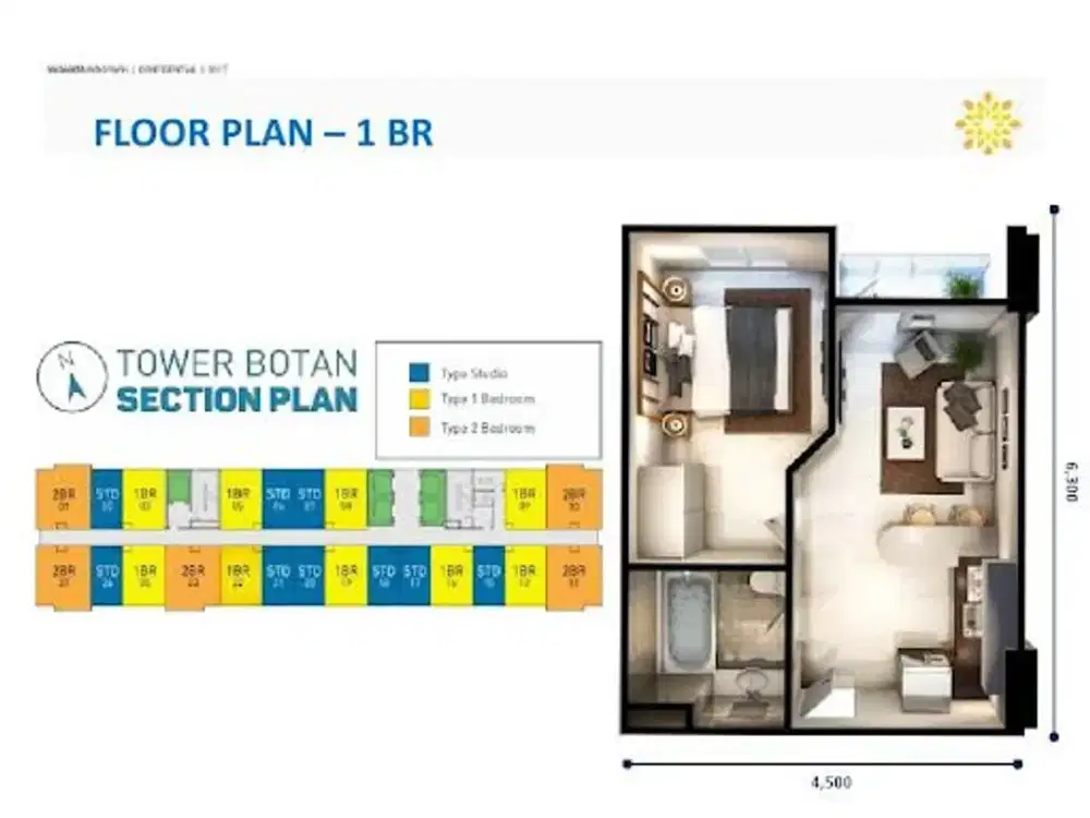 Jual / Sewa Apartemen Vasanta 2BR dan 1 BR