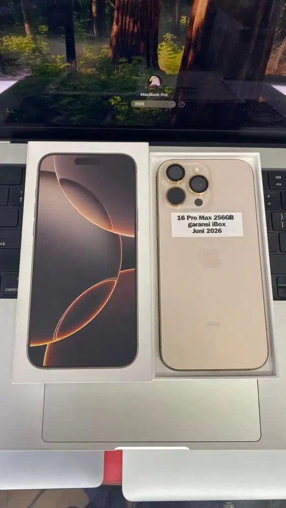 Second iPhone 16 Pro Max 256GB Dessert Garansi iBox Panjang