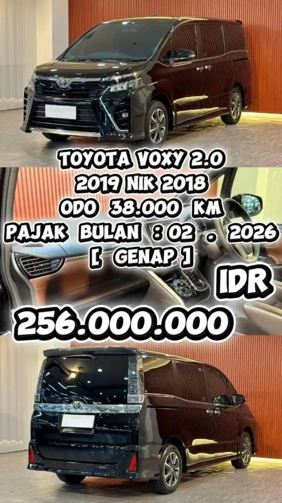 [ ODO 38.000 KM ] TOYOTA VOXY 2.0 AT 2019 NIK 2018 SIAP LANGSUNG PAKAI