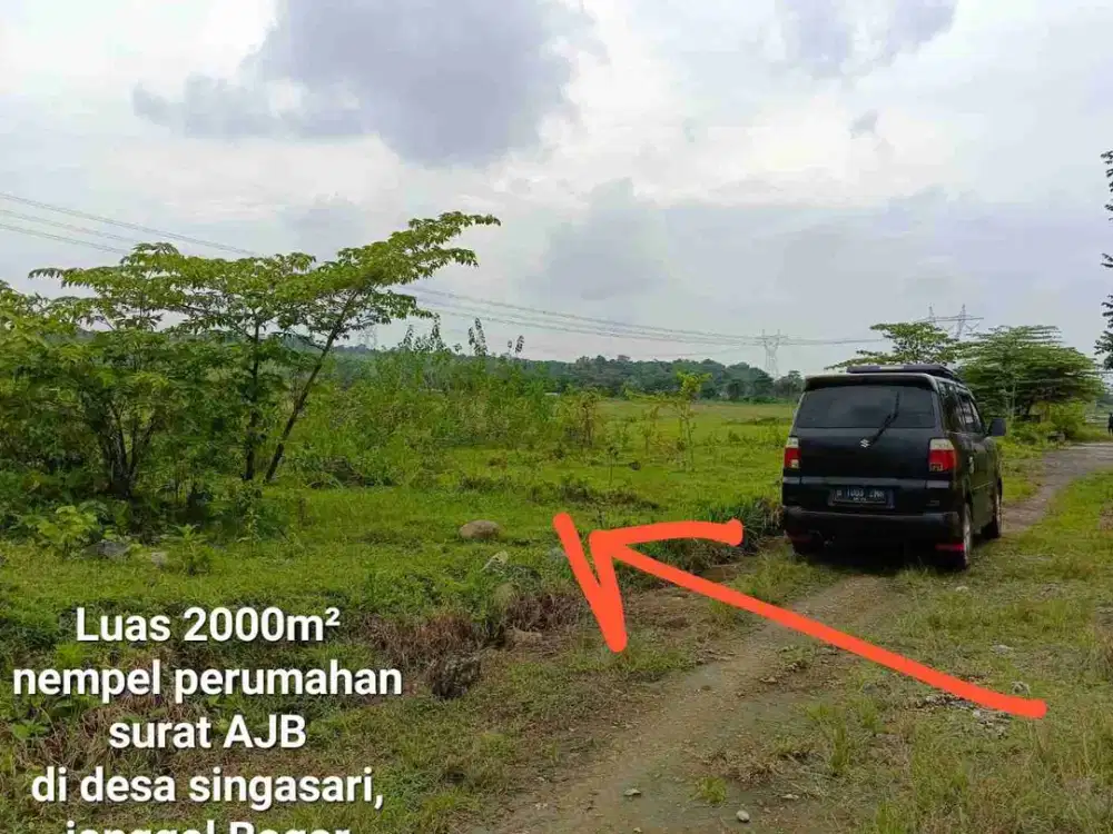 JUAL LAHAN FULL DATAR DI DEKAT KOMPLEK TNI JONGGOL BOGOR