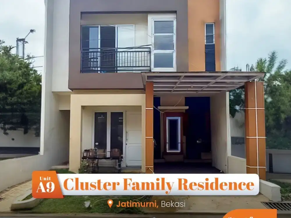 RUMAH 2 LANTAI READY SIAP HUNI DALAM CLUSTER DI JATIMURNI,BEKASI
