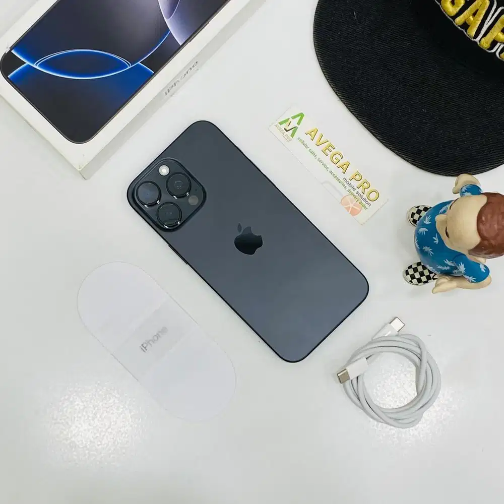 Second iPhone 16 promax 256 gb space black titanium garansi resmi