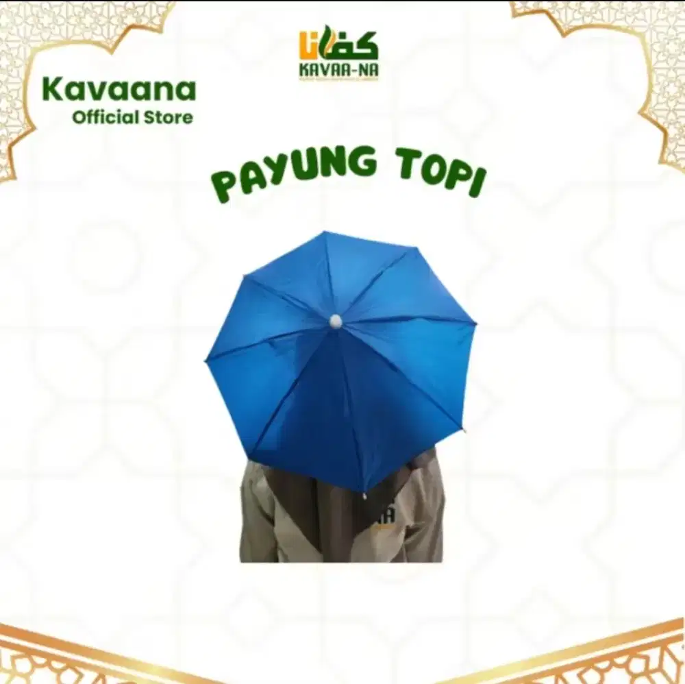 Payung Topi Unik Anti Panas | Perlengkapan Haji Umroh