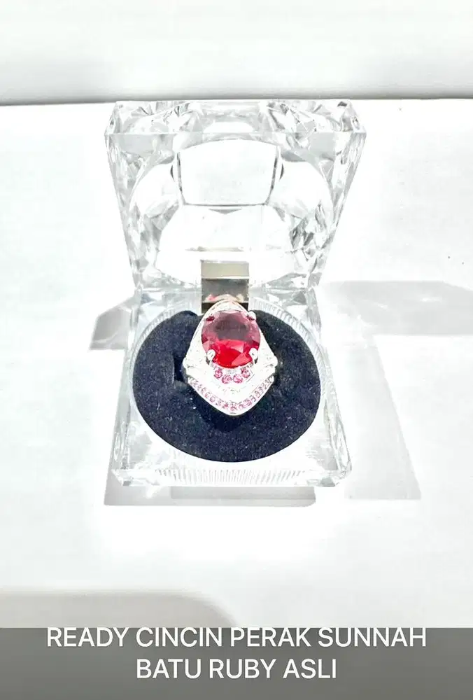 DIJUAL CINCIN PERAK BATU RUBY ASLI