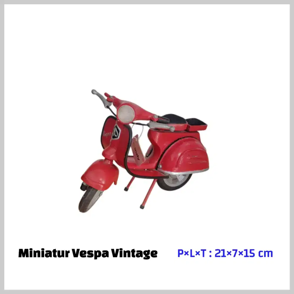 Pajangan Miniatur Vespa Vintage Merah