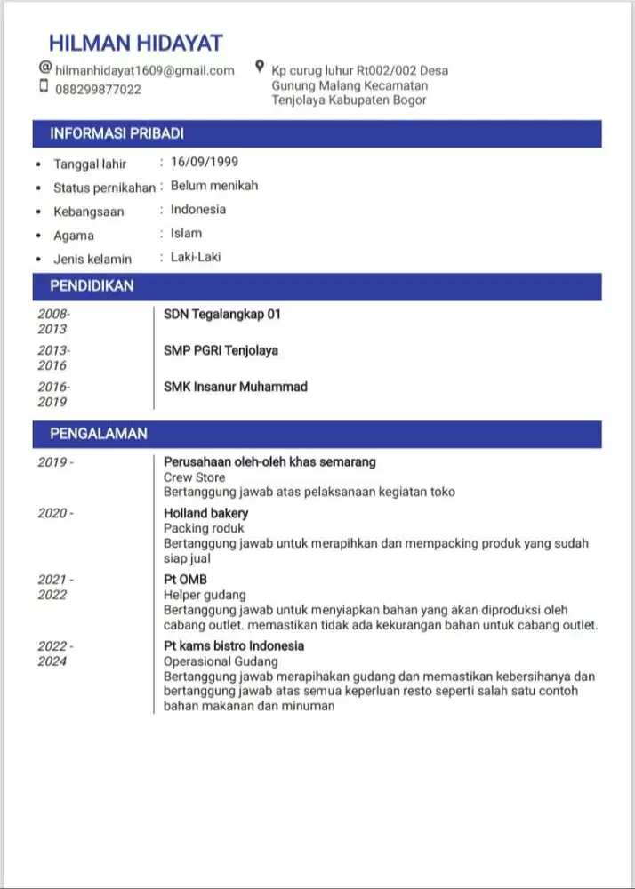 Mencari lowongan pekerjaan