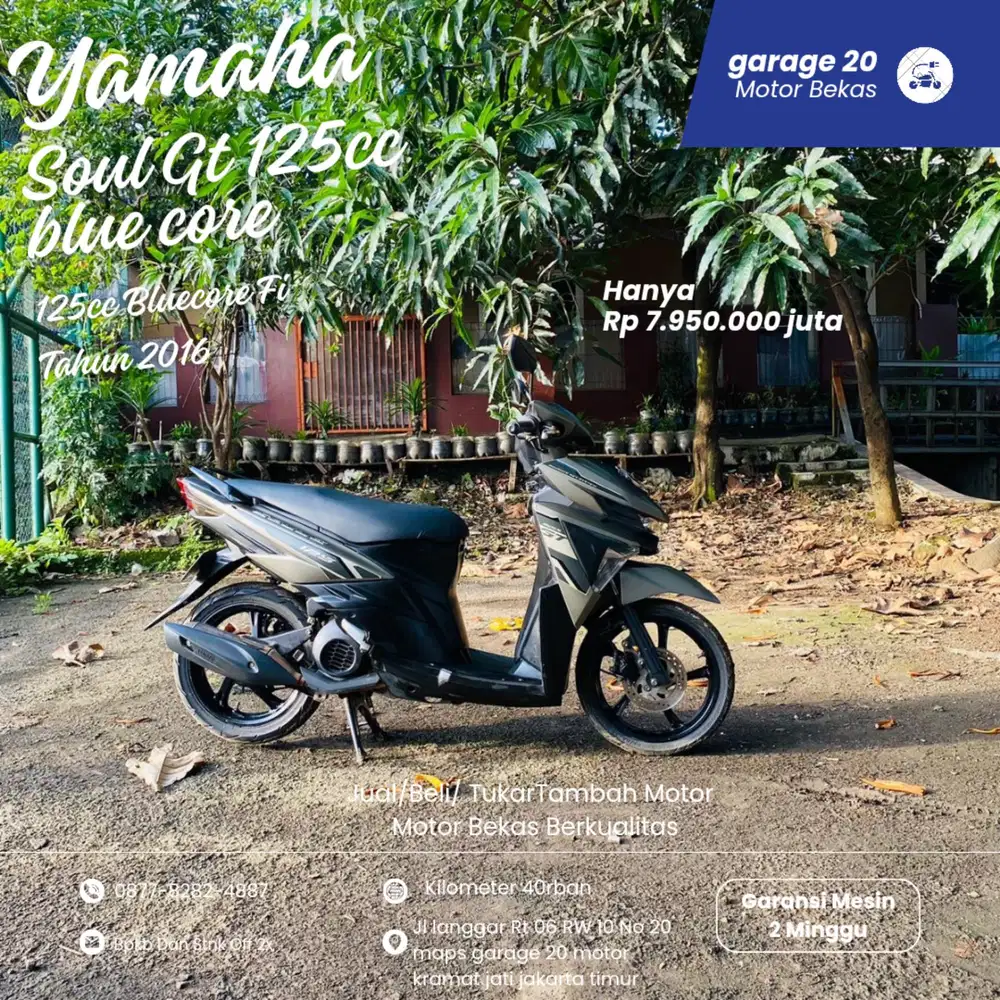Yamaha Soul Gt 125cc Bluecore Tahun 2016 Pajak Off
