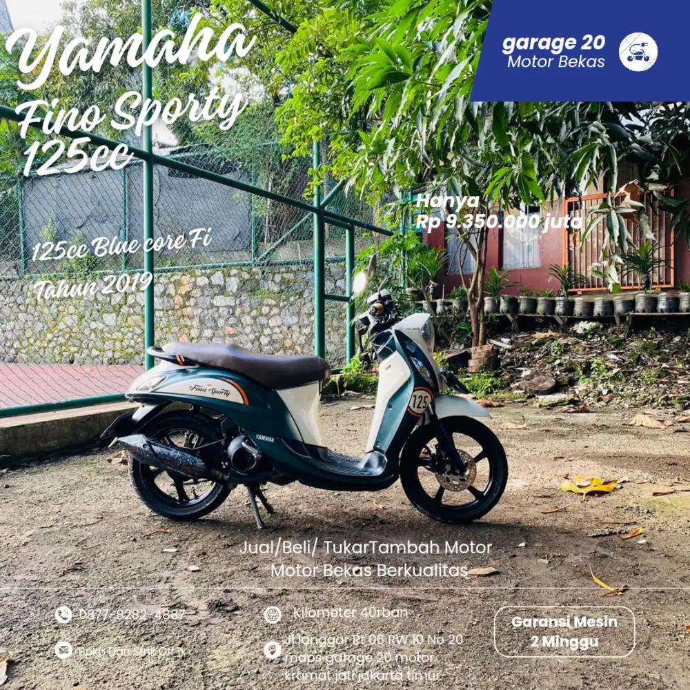 Yamaha Fino Sporty 125cc Blurcore Tahun 2019 Pajak Off