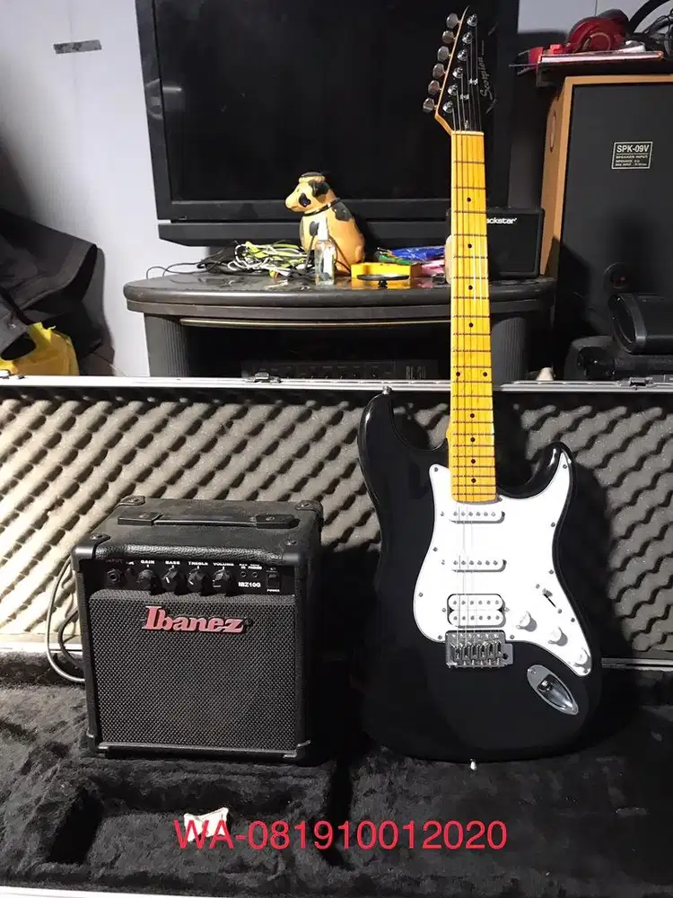 Gitar Scorpion dan ampli Ibanez
