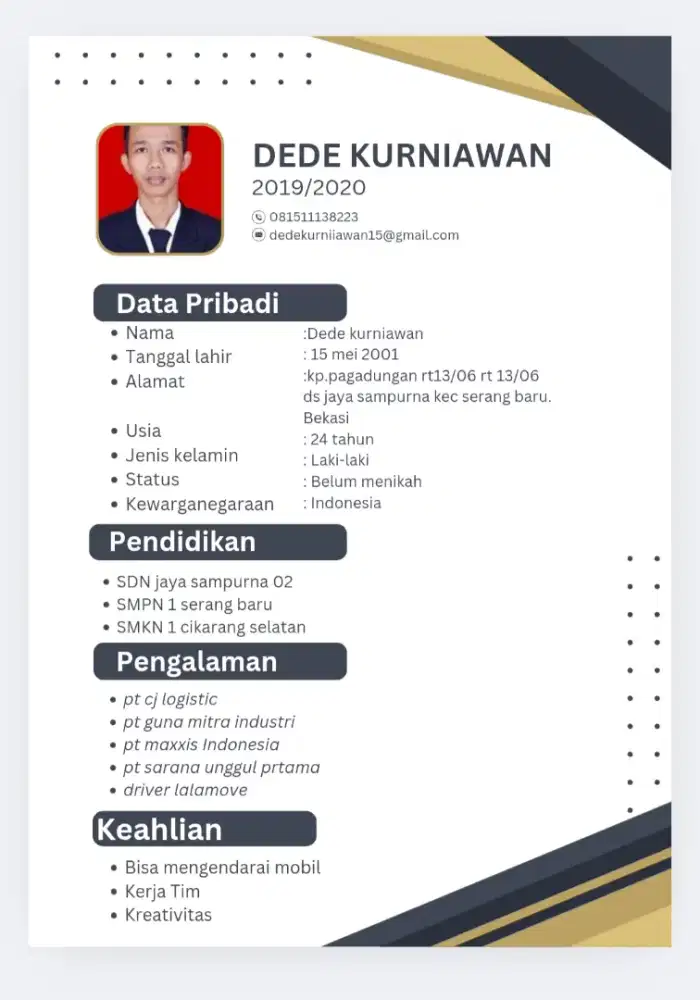 Mencari pekerjaan driver sim A