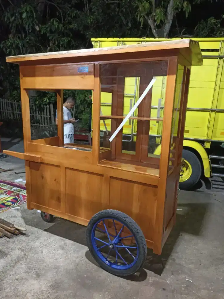 Gerobak Angkringan Bakso Mie Ayam PeceL Bubur Sate Martabak Ronde dlL