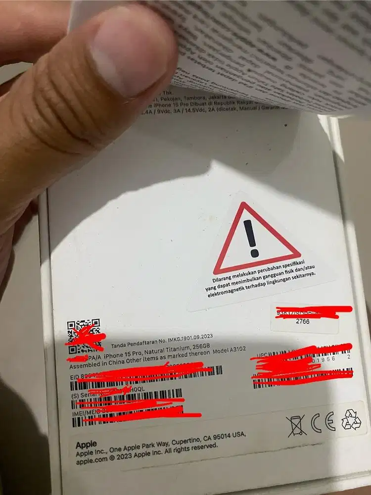 Ex Ibox iPhone 15 Pro 256 GB Natural Titanium Pemakaian Pribadi