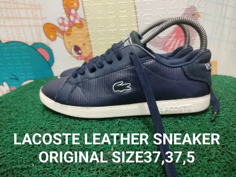 LACOSTE LEATHER SNEAKERS ORIGINAL SIZE37 kondisi ok90%asli bukan lokal