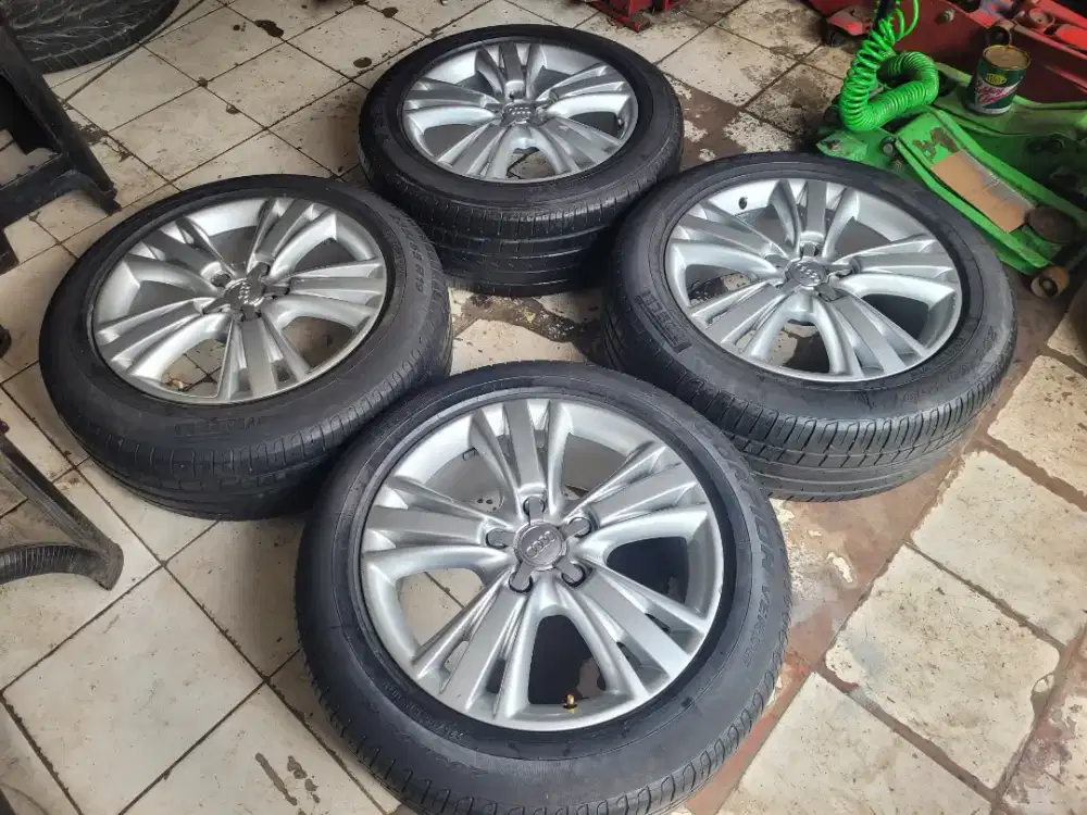 Velg audi Q7 R19 original paket ban second 4pcs pcd 5×130 terima tt