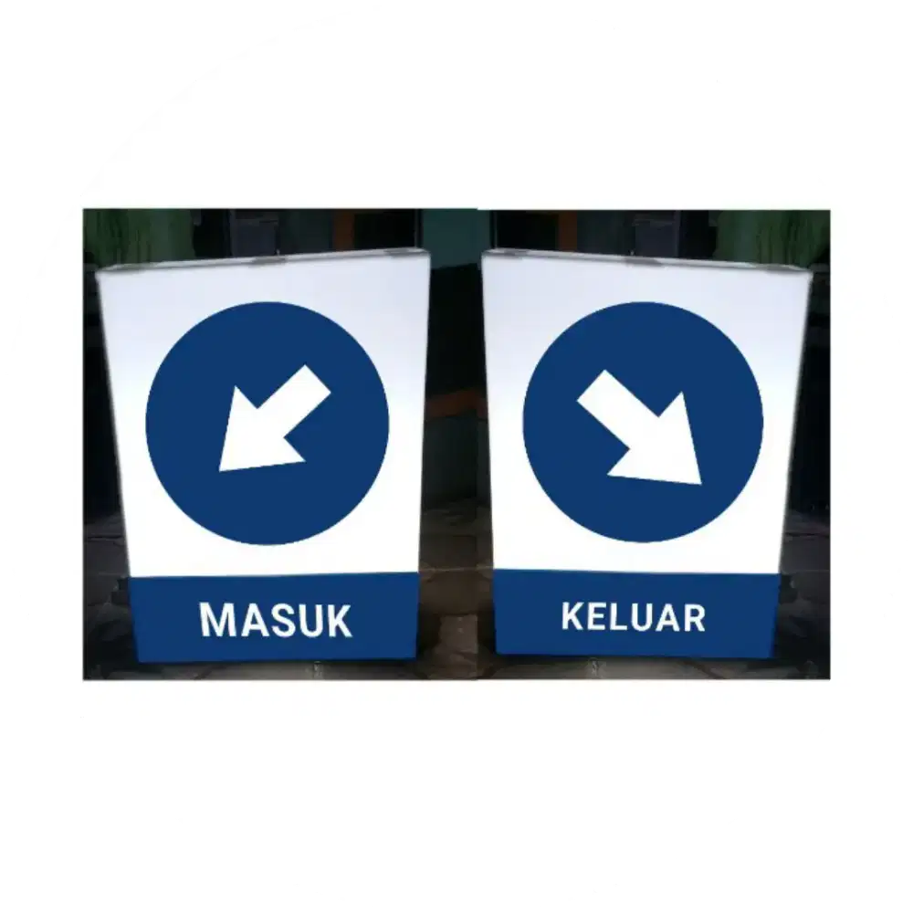 Signage/Rambu Keluar/Masuk Neon Box Untuk SPBU Kantor Hotel Dll.