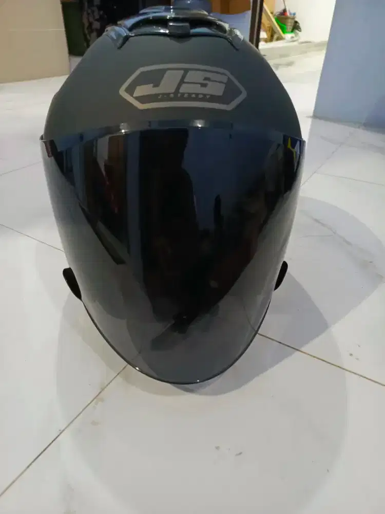 Helm half face js armor warna hitam doff ukuran M