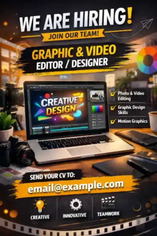 LOWONGAN KERJA EDITOR SAJA GAK SHOOT