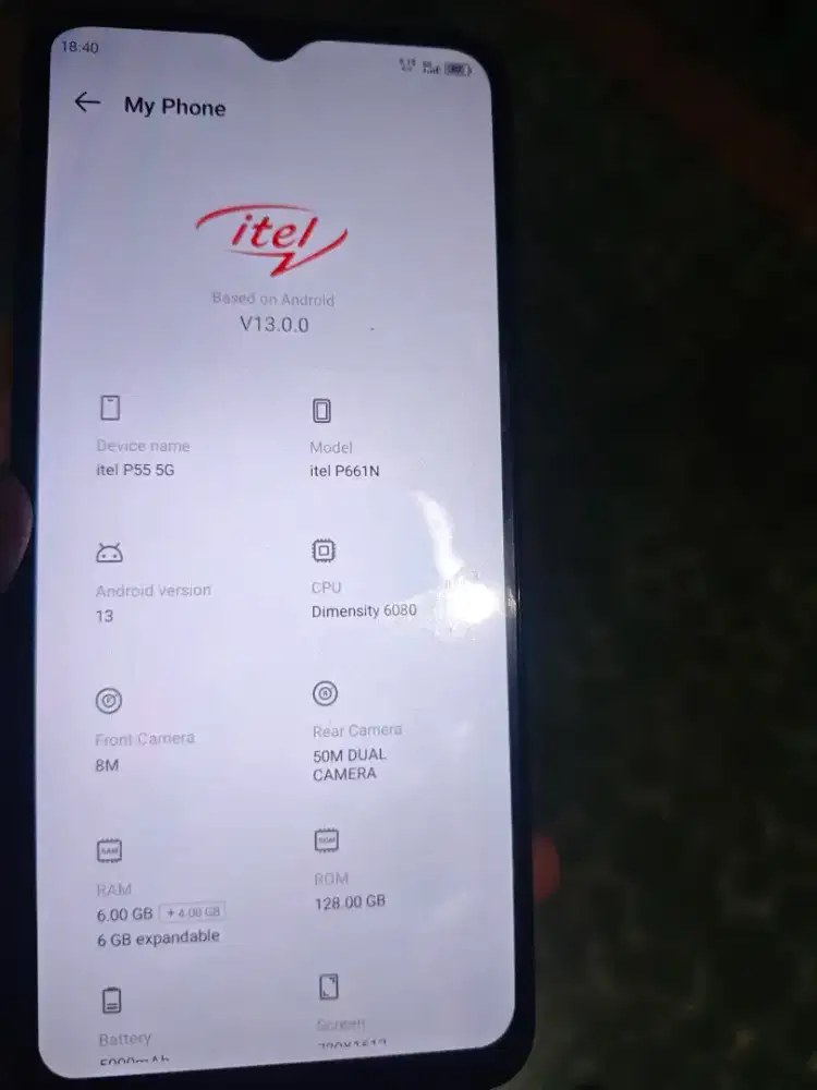 Itel P55 5G Blue