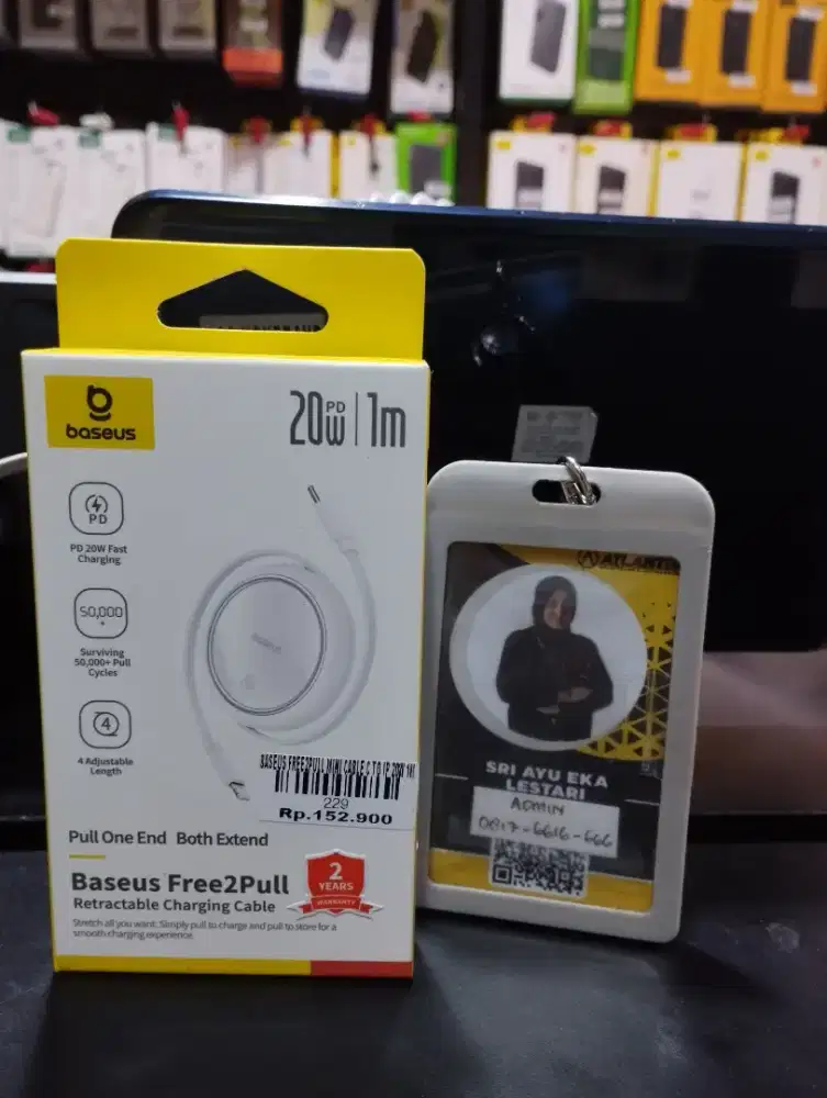 BASEUUS FREE2PULL MINI CABLE C TO IP 20W ATLANTIS DAHSYAT