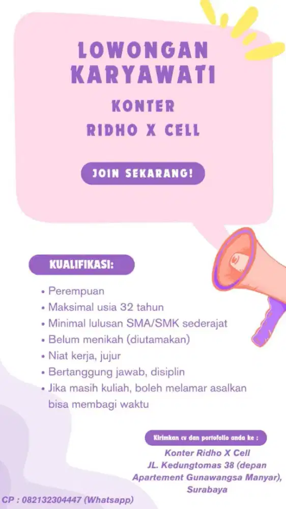 Dibutuhkan jaga counter