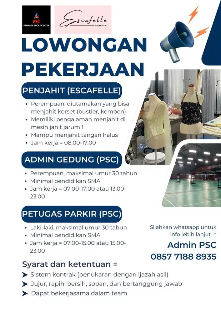 Penjahit Butik Escafelle