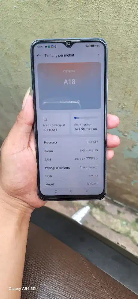 Oppo A18 ram 4+4gb/128gb mulus blm servisan hrgnet