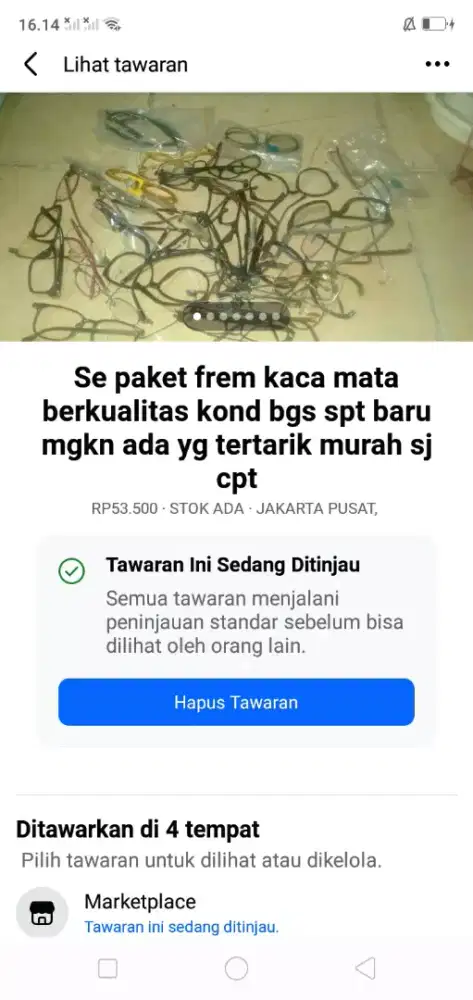 Se paket frem kaca mata berkualitas brg baru hrg murah mgkn tertarik