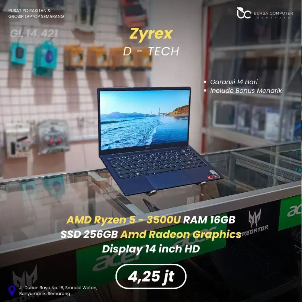 ZYREX D-tech | Ryzen 5 3500U 16GB 256GB