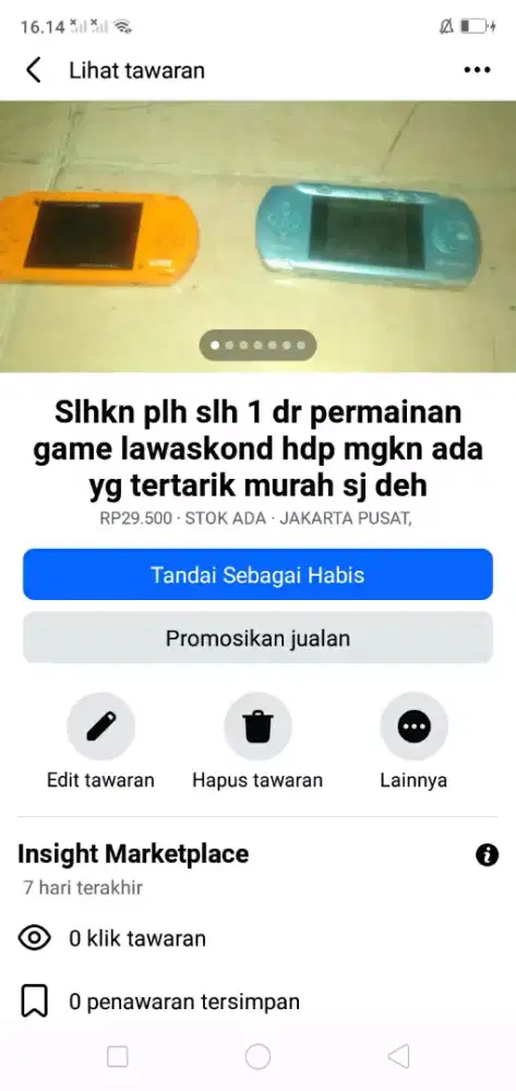 Slhkn plh slh 1 dr mainan ank2 game lawas kond hdp hrg murah sj cpt