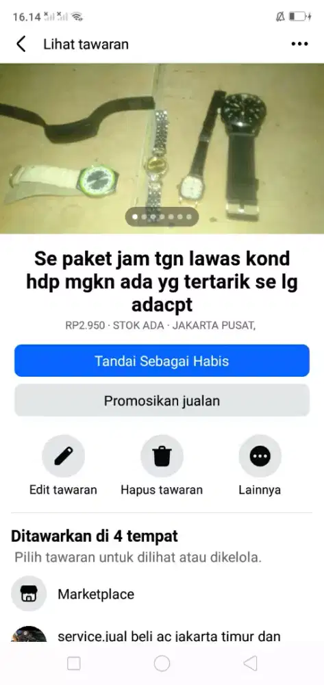 Se paket jam tgn lawas kond hdp.mgkn ada yg tertarik murah sj cpt