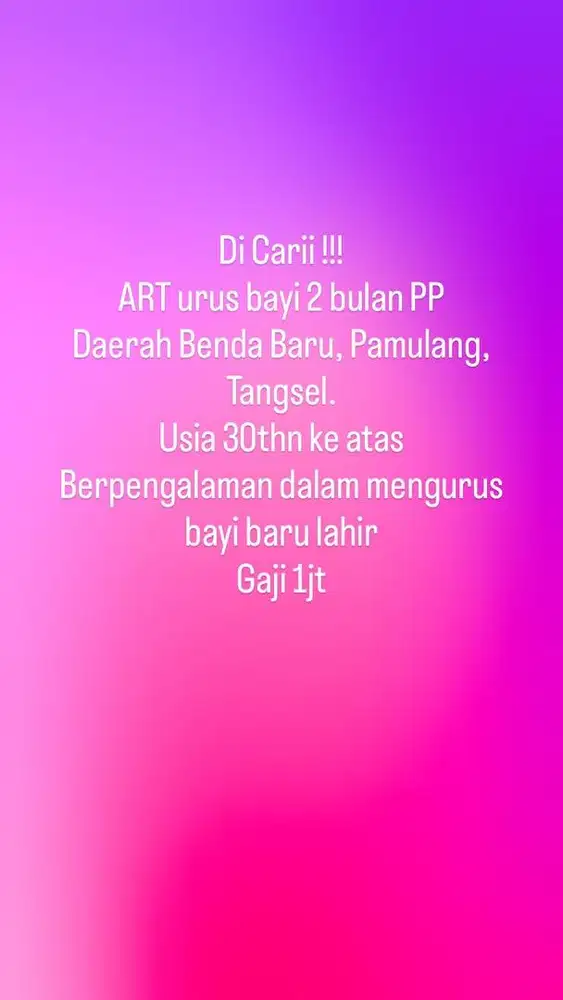 ART Urus bayi baru lahir