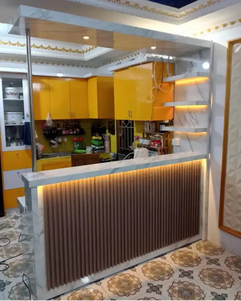 Meja mini bar custom minimalis