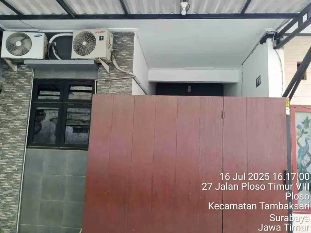 DI JUAL RUMAH 
JLN  : PLOSO TIMUR VII A NO 15
KEL. : PLOSO
KEC. : TAMBAKSARI
KAB  : SURABAYA