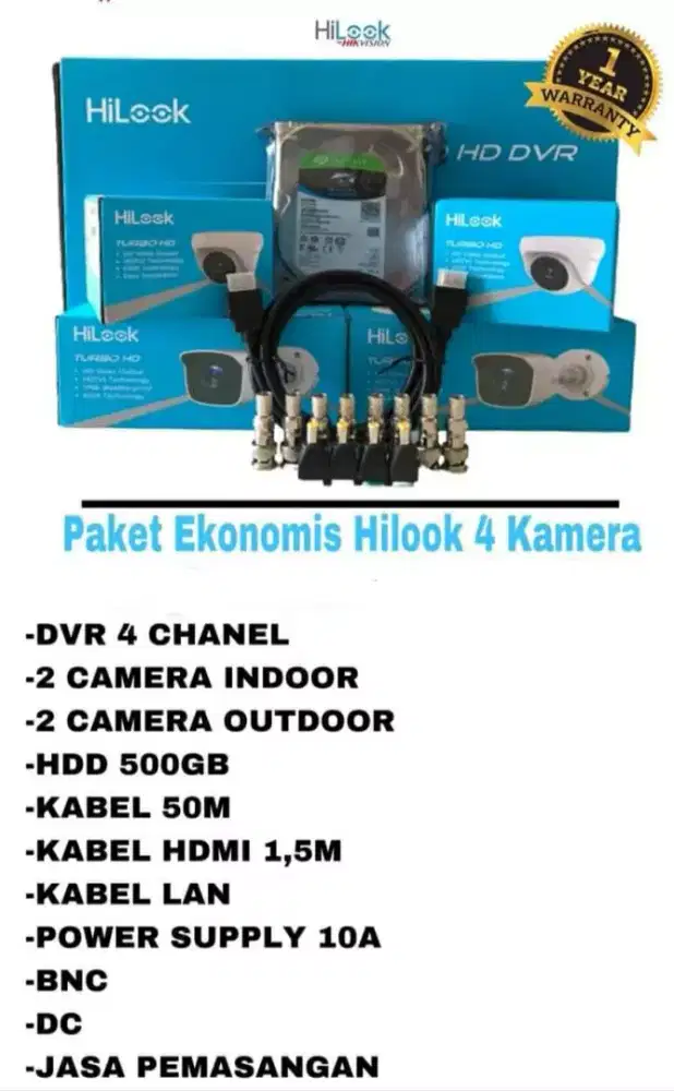 Paket cctv hilook 2MP