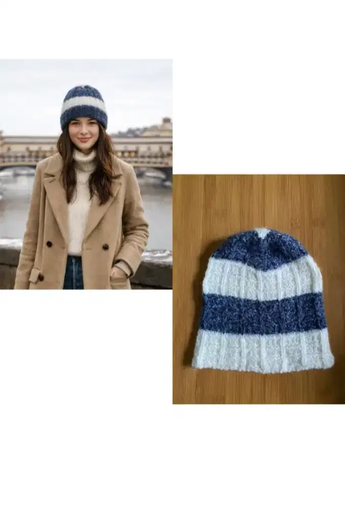 Merino Wool Beanie Hat / Sweden winter Cap /Kupluk musim dingin