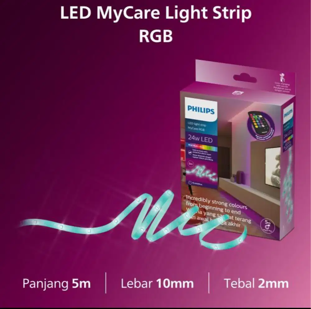 Philips led strip rgb dengan remote