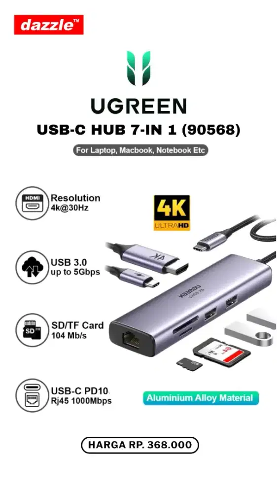 UGREEN TYPE C HUB 7-IN-1 (90568)