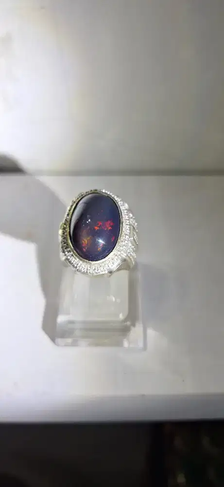 Cincin black opal ethiopia