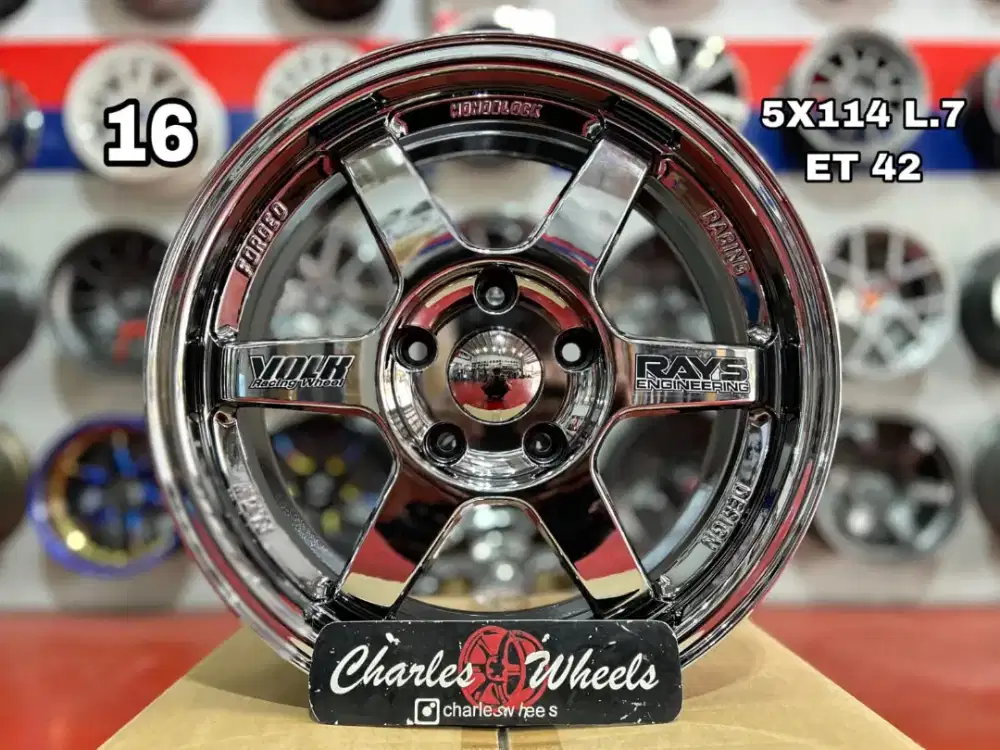 VELG TE37 RING 16 BLACK CHROME