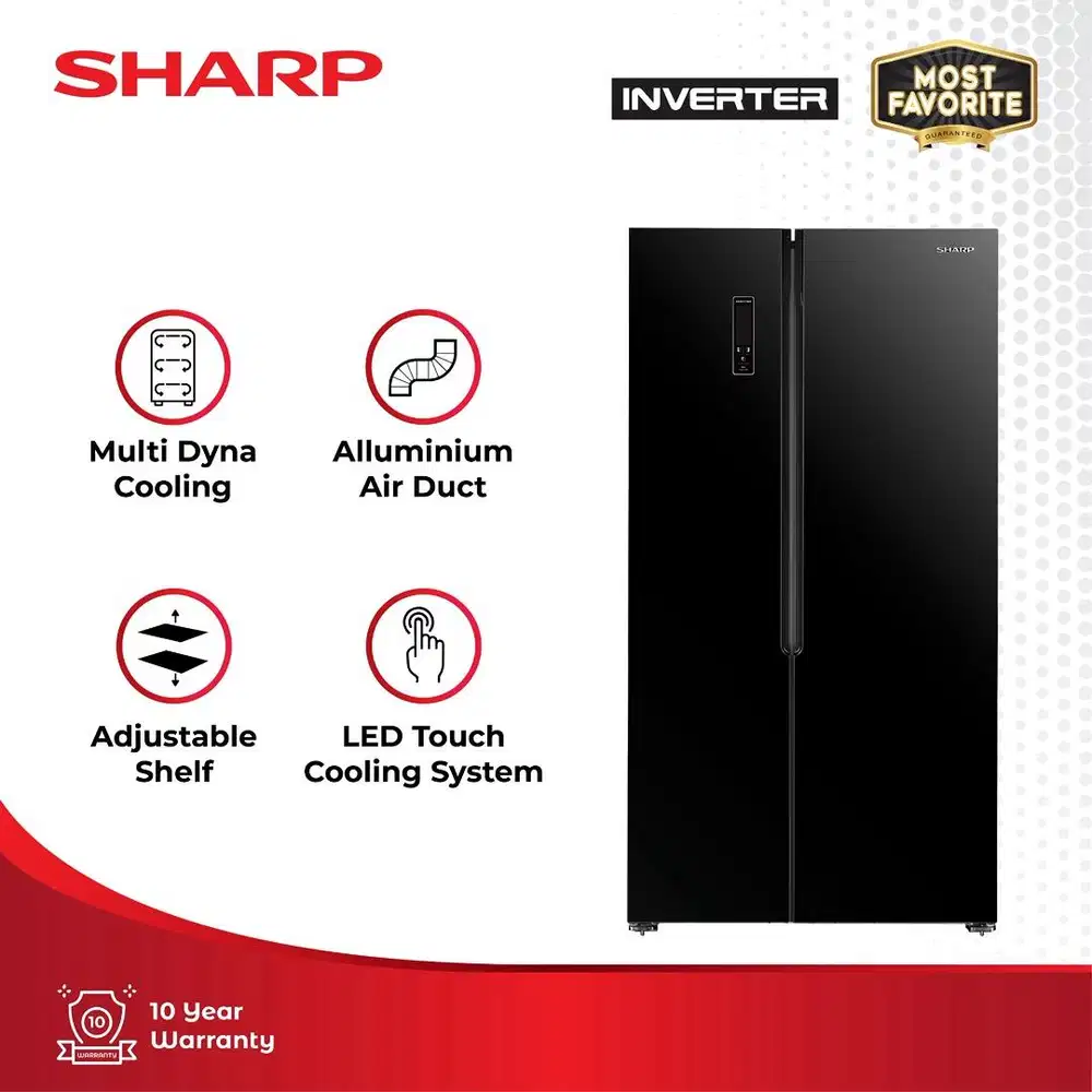 Dijual Kulkas Inverter Sharp Side by Side type SJ-IS61GABK