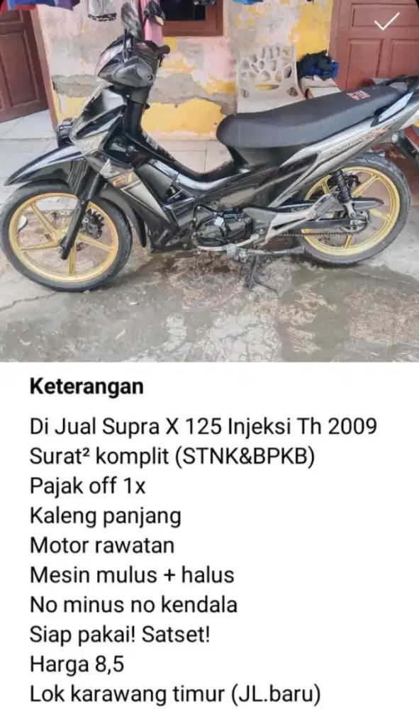 Supra x 125 (2009) Injeksi