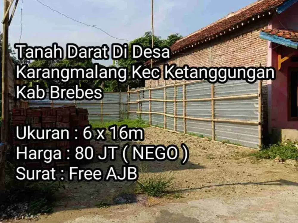 Tanah Darat Di Desa Karangmalang Ketanggungan Brebes