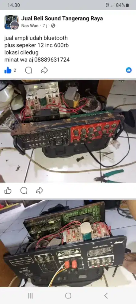 Jual ampli rakitan udah bluetooth 5amper