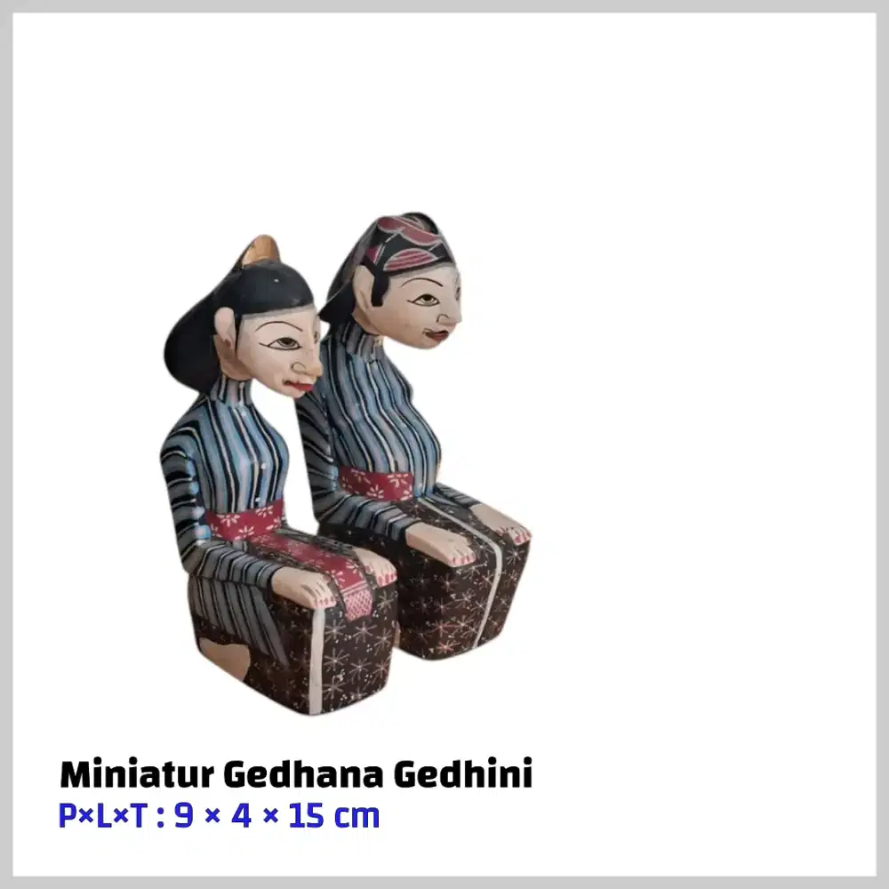 Pajangan Miniatur Gedhana Gedhini ( set )