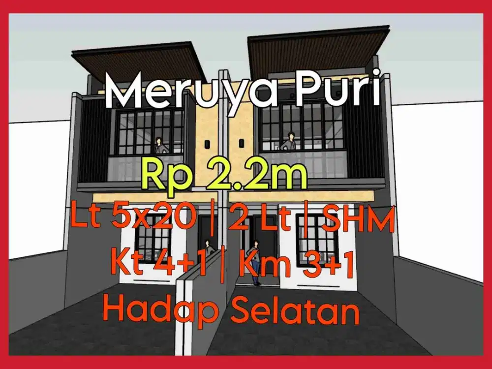 Wilson Rumah baru modern minimalis hadap selatan di meruya